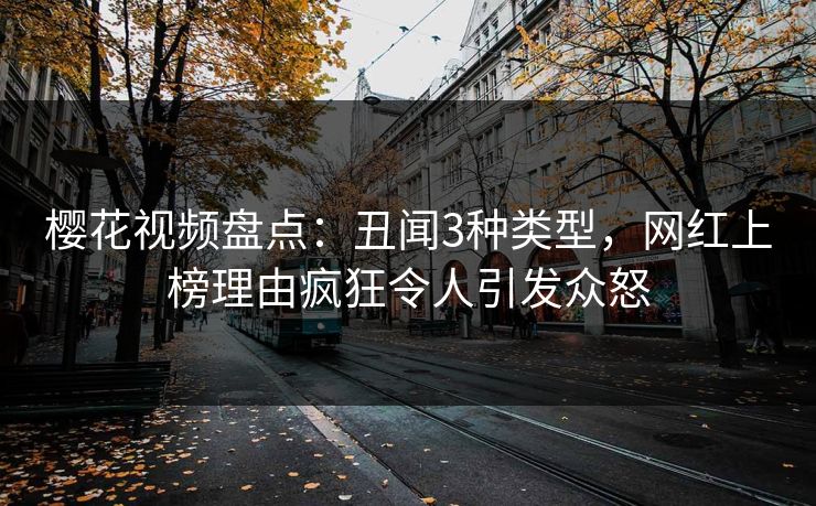 樱花视频盘点：丑闻3种类型，网红上榜理由疯狂令人引发众怒