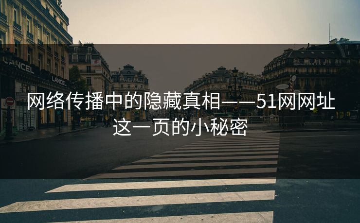 网络传播中的隐藏真相——51网网址这一页的小秘密 网络传播中的隐藏真相——51网网址这一页的小秘密